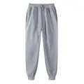 Pantalon de jogging gris coupe ajustée avec cordon pour hommes sportifs - S / Gris clair