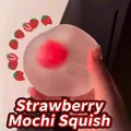 Soft strawberry mochi squishy toy for stress relief and slow rebound sensory fun - Strawberry Maltose