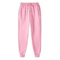 Pantalon de sport rose ajusté doublé de polaire pour homme avec cordon de serrage - S / Rose