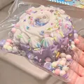 Purple cupcake slow rebound squeeze toy in clear packaging for stress relief - Purple Mini Cake