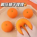 Realistic orange shaped slow rebound squishy toy for stress relief and sensory play - Orange
