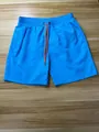 Short de plage bleu vif à séchage rapide pour hommes avec cordon de serrage orange - 3XL / Bottoms / Bleu Lac (avec Doublure Filet)