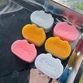 Süße Katzen-Squishys in Pink, Gelb und Blau zum Stressabbau aus hochwertigem weichem TPR. - Käse Katze Rosa
