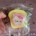 Hello Kitty Toast Squishy Antistress-Spielzeug zur Entspannung im klaren Beutel - Kitty Toast