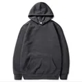 Premium charcoal grey fleece-lined pullover hoodie featuring a cozy kangaroo pocket - 3 Dark Gray / S