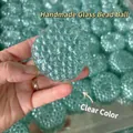 Juguete antiestrés hecho a mano de cuentas de vidrio verde esmeralda translúcido sensorial - Pelota Ruidosa Cuentas de Vidrio