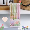 Set di 6 penne gel cancellabili estetiche con disegni di tulipani e punta fine 0,5 mm - Romanticismo (6 penne)