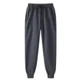 Premium dark grey fleece joggers with adjustable drawstring and elastic ribbed cuffs - S / Bottom (1-3) / Dark Gray