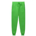 Bright green premium fleece joggers with drawstring waist and ribbed ankle cuffs - S / Bottoms / Bright Green