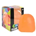 Vibrant orange jellyfish shaped squishy toy for stress relief in a colorful display box - Orange Candy (Boxed)
