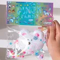 Cute white glitter bear shaped squeeze toy for stress relief and slow rebound fun - Large Dog Shape (White)