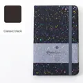 Carnet noir pailleté à couverture rigide avec élastique et motif arc-en-ciel A5/A6 - 72K(144*90mm) / Noir Classique