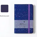 Carnet A5 à couverture rigide pailletée violette mystique avec élastique de fermeture - 25K(213*145mm) / Violet Mystique