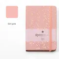 Glitter hard cover notebook with elastic band in girl pink - Girl Pink