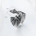 Punk gothic dragon animal ring in stainless steel with 24mm width and 13g weight - 12#