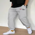 Pantaloni sportivi grigi da uomo con stampa Paris e coulisse in vita regolabile - S / Grigio (Stile X)