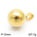 12mm gold mirror polished spherical stainless steel pendant charm for DIY jewelry - Solid Ball (KP100734-Z) / 12mm / Gold