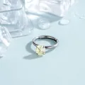 Piercing ring van F136 titaniumlegering met een schitterende 4mm gele zirkoonsteen - 4mm Zirconia Stijl (A1453-3) / 8mm Binnendiameter (Enkel Stuk) / Gans Geel
