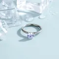 Luxe F136 titanium ring met 4 mm lavendelkleurige zirkonia piercing sieraden - 4mm Zirconia Stijl (A1453-2) / 10mm Binnendiameter (Enkel Stuk) / Blauw en Paars