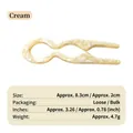 Épingle à cheveux en acrylique amande en forme de U pour des chignons élégants - 8.3x2cm / Acétate - Abricot en U