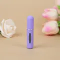 Portable 5ml purple refillable perfume atomizer spray bottle with soft matte finish - Taro Purple (Sharp Window)