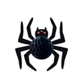 Décoration d'Halloween araignée noire en papier alvéolé pour fête et suspensions - Araignée Noire (Y-00464-4)