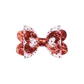 Valentinstag Haarschleife mit roten Glitzer-Herzen für Mädchen, handgefertigt. - Herz und Pfeil Print 3-Lagen Schleife Stil (MC6563 Haarklammer) / Rot-Weiß Druck