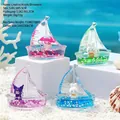 Bouteille de dérive de fluide de voilier en acrylique créative avec personnages - Bateau à Eau Colorée Dessin Animé