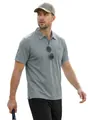 Polo décontracté respirant pour hommes en gris avec poche poitrine - Gris clair