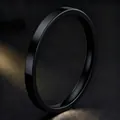Minimalistische zwarte roestvrijstalen ultradunne ring voor dames - Maat 5 / Ultradunne Effen Bandring / 2mm breedte / Zwart