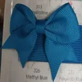 Mini Methyl Blue Ripsband Schleife Haarklammer für Babys und kleine Mädchen - Methylblau (326)