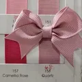 Eleganter hellrosa Mini-Grosgrain-Schleifen-Haarclip für Baby Mädchen Zubehör - Quarzrosa (158)