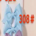 Mini-Haarschleife aus Ripsband für Kinder in Hellblau und Lila, Modellnummer 308 - Hellviolett (308)