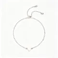 Elegant silver stainless steel heart charm bracelet with adjustable link chain for women - Single Heart Style / Silver
