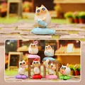 Collection de 7 figurines de chat mignonnes en boîte pour la décoration de bureau - M486 Meow Star Station D'approvisionnement Boîte 6 / Coffret Complet