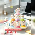 Collection de 7 figurines de chat rotatives mignonnes pour la décoration de bureau - M488 Meow Meow Coffret De Jeu Amusant 6 / Coffret Complet