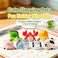 Ensemble de sept adorables porte-stylos en forme d'animaux pour bureau déco - M478 Boîte De 6 Porte-stylos Pour Animaux De Compagnie Souples Et Mignons / Coffret Complet