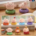 Ensemble de 7 figurines mignonnes de cochon en boîte aveugle pour décoration de bureau - 1pc Aléatoire / Petit Cochon Maison Douce Rotation (139)