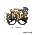 Glittery black and gold 2027 New Year glasses for festive party photo booth props - New Year Glasses / Welcome 2027 Top Hat Style