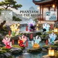 Ancient Chinese style nine-tailed fox resin figurine blind box collection for desk decor - Phantom Color Nine-Tails Record (-275) / Full Set (6 Pieces)