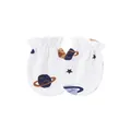 Soft cotton baby anti-scratch mittens featuring adorable planet and star patterns. - One Size / Blue Planet / White