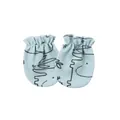 Soft baby anti-scratch mittens with elastic wrist and cute cartoon rabbit print - One Size / Elastic Mittens / Line Elephant