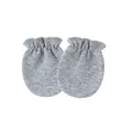 Soft grey newborn baby no-scratch mittens with comfortable elastic cuffs for 0-1 years - One Size / Elastic Mittens / Gray