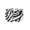 Soft cotton newborn baby anti-scratch mittens with black and white zebra print - One Size / Elastic Mittens / Zebra Print