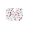 Newborn anti-scratch baby mittens with cute blue rabbit and leopard print patterns - One Size / Elastic Mittens / Leopard Rabbit