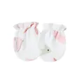 Soft newborn anti-scratch mittens with cute dinosaur patterns for baby safety and comfort. - One Size / Shell Conch Style / White