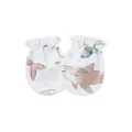 Newborn baby anti-scratch mittens with cute shark pattern for 0-12 months - One Size / Big Mouth Shark Style / White