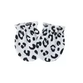 Newborn anti-scratch baby mittens with stylish leopard print pattern. - One Size / Black Leopard / White