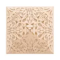 Detailed close-up of intricate laser-cut floral lace pattern on beige invitation cover - Jewel Star