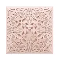 Intricate laser-cut lace wedding invitation cover in elegant blush pink floral design - Flesh Pink